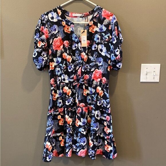 Rebecca Minkoff Aston Floral Button Up Dress NWT Size L - Picture 8 of 16